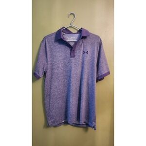 Men's Playoff 2.0 Heather Short Sleeve Polo Medium Purple